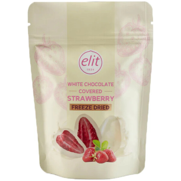 תותים קפואים מצופים בשוקולד לבן — Elit White Chocolate Covered Strawberry